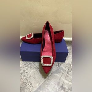 Crystal buckle flat